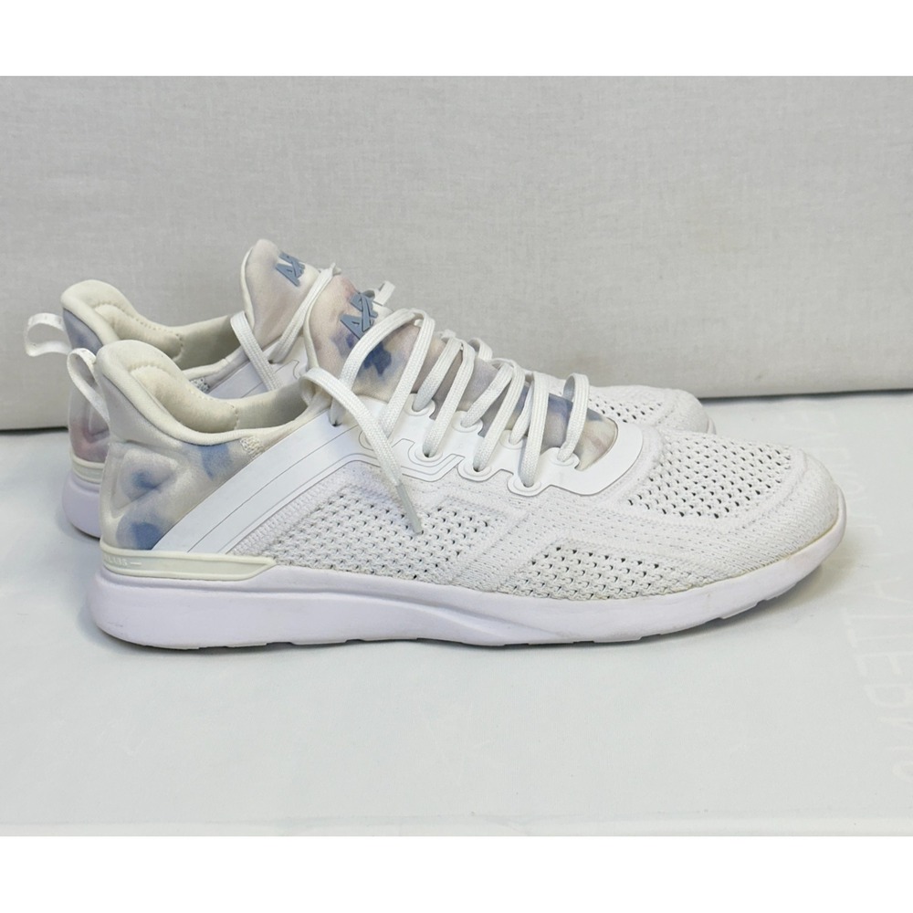 APL Womens 9.5 TechLoom Tracer White Pastel Tie Dye Running Shoes